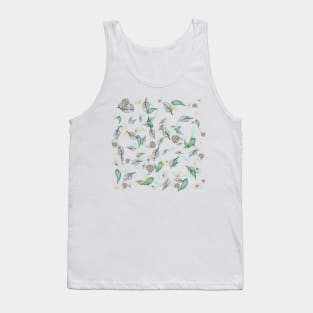 Hello Autumn, autumn leaves and flowers, botanical print Tank Top